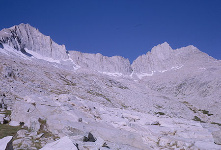 Mt. Brewer (left) and North Guard (right) - Kings Canyon National Park 27 Aug 1963 Mt. Brewer (left) and North Guard (right) - Kings Canyon National Park 27 Aug 1963