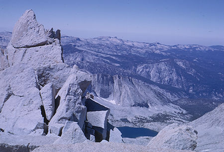 View west-northwest over summit block from Mt. Brewer - Kings Canyon National Park 27 Aug 1963 View west-northwest over summit block from Mt. Brewer - Kings Canyon National Park 27 Aug 1963