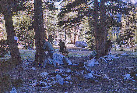 Breaking camp at East Lake - Kings Canyon National Park - 28 Aug 1963 Breaking camp at East Lake - Kings Canyon National Park - 28 Aug 1963