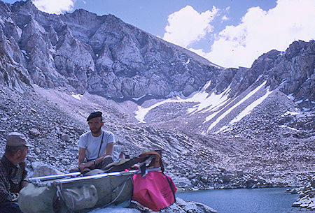 Harrison Pass from lakes below Harrison Pass - Kings Canyon National Park 29 Aug 1963