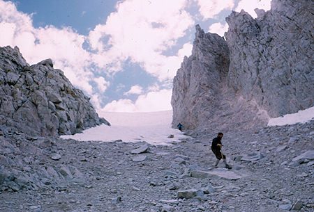 Descending  Harrison Pass, Bill Paine and Meldon Merrill - Kings Canyon National Park 29 Aug 1963