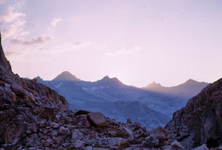 Dusk from near camp - Kings Canyon National Park 29 Aug 1963