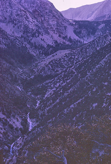 Anvil Camp, Shepherd Creek from Shepherd Pass Trail - John Muir Wilderness 27 Aug 1967 Anvil Camp, Shepherd Creek from Shepherd Pass Trail - John Muir Wilderness 27 Aug 1967