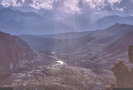 View west from Mount Whitney Trail - 20 Aug 1965