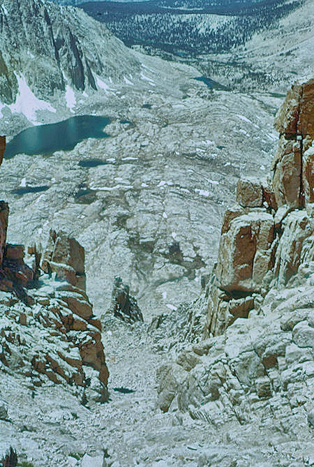 Hitchcock Lake view down west side of Mount Whitney Trail - 24 Jul 1957