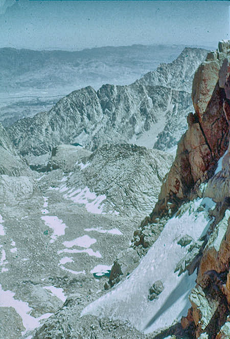 View down east side from Mount Whitney - 24 Jul 1957