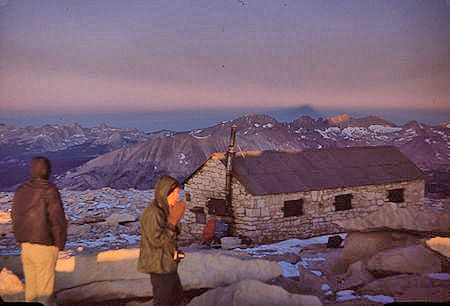 Sunrise on Mount Whitney - Explorer Post 360 - Smithsonian Hut - 21 Aug 1965