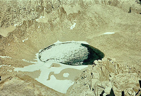 Iceberg Lake below the east face of Mount Whitney - 24 Jul 1957 Iceberg Lake below the east face of Mount Whitney - 24 Jul 1957