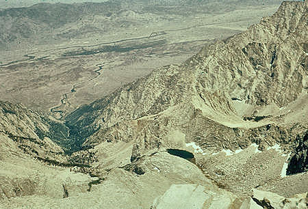 Town of Lone Pine in the trees, Lone Pine Creek from top of Mount Whitney - 24 Jul 1957 Town of Lone Pine in the trees, Lone Pine Creek from top of Mount Whitney - 24 Jul 1957