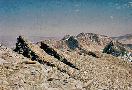 Jagged crest south of Mount Whitney, Mt. Langley, Mt. McAdie - 24 Jul 1957 Jagged crest south of Mount Whitney, Mt. Langley, Mt. McAdie - 24 Jul 1957