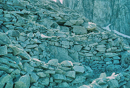 Switchbacks on trail down east side of Mount Whitney - 24 Jul 1957