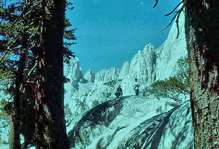Mount Whitney from trail below Mirror Lake - 02 Sep 1961 Mount Whitney from trail below Mirror Lake - 02 Sep 1961