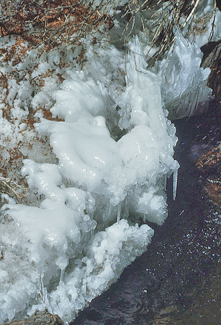 Ice on Lone Pine Creek - 30 Apr 1977