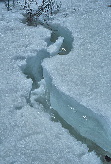 Snow on Lone Pine Creek - 30 Apr 1977