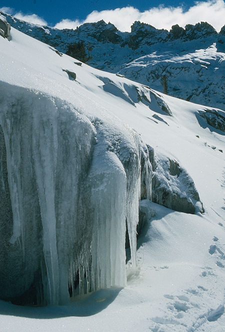 Iciicles between Emerald and Pear Lakes - Sequoia National Park 1973