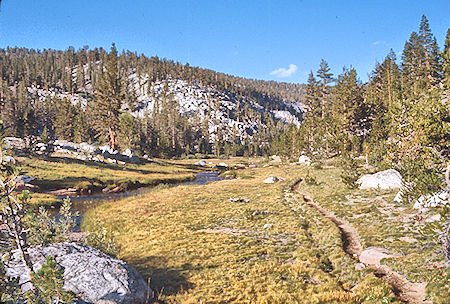 On the trail down Rock Creek - Sequoia National Park 29 Aug 1971