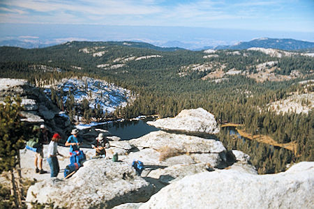 Sierra Nevada - Sequoia National Park - Twin Lakes, San Jouquin Valley from crest - October 1973