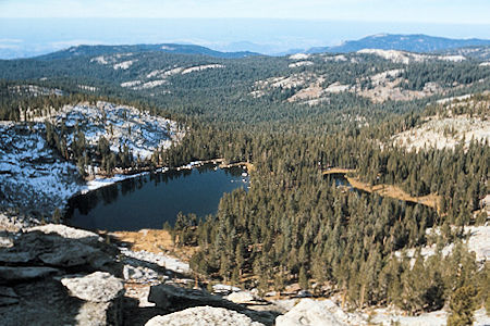 Sierra Nevada - Sequoia National Park<br>Twin Lakes from crest - October 1973 Sierra Nevada - Sequoia National Park<br>Twin Lakes from crest - October 1973
