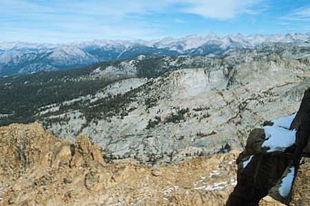 Sierra Nevada - Sequoia National Park<br>East from Mt. Silliman toward Mt. Brewer - October 1973 Sierra Nevada - Sequoia National Park<br>East from Mt. Silliman toward Mt. Brewer - October 1973