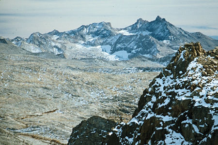 Sierra Nevada - Sequoia National Park<br>Kaweah Peaks across tableland from Mt. Silliman - October 1973 Sierra Nevada - Sequoia National Park<br>Kaweah Peaks across tableland from Mt. Silliman - October 1973
