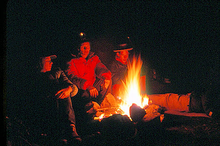 Sierra Nevada - Sequoia National Park<br>Campfire at Little Silliman Lakes - October 1973 Sierra Nevada - Sequoia National Park<br>Campfire at Little Silliman Lakes - October 1973