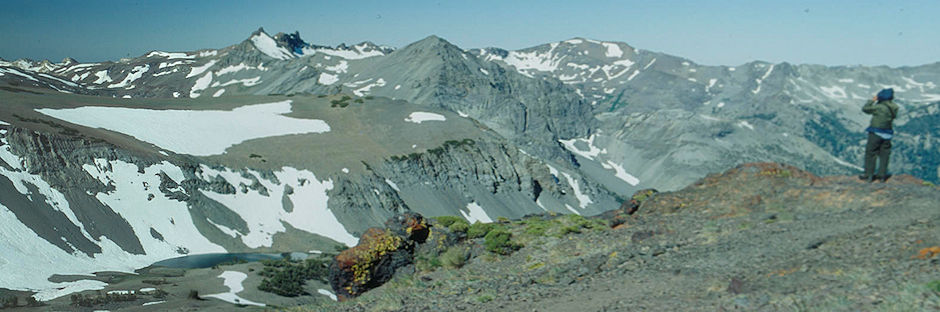 Unnamed Lake from PCT, Molo Mountain, Kennedy Peak, Gil Beilke - Hoover Wilderness - Aug 1993
