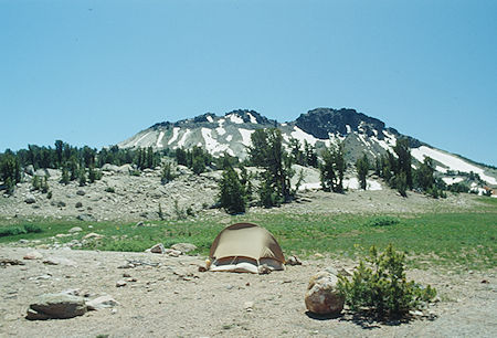Grizzly Peak from camp at meadow near Grizzly Lake - Hoover Wilderness - Aug 1993