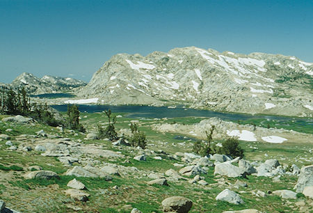 Middle Emigrant Lake (in back), Emigrant Meadow Lake - Emigrant Wilderness - Aug 1993