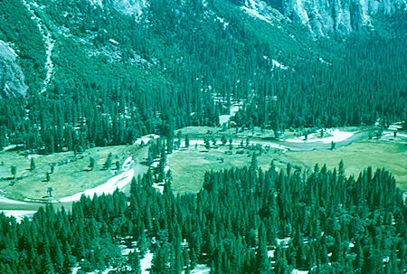 View from Columbia Rock on Yosemite Falls trail - Yosemite National Park Jul 1957