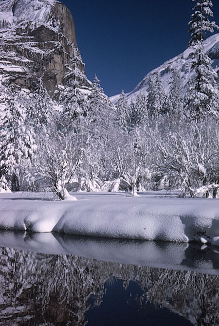 Reflection on main stream through Mirror Lake - Yosemite National Park 01 Jan 1966 Reflection on main stream through Mirror Lake - Yosemite National Park 01 Jan 1966