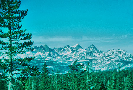 Minarets, Mt. Ritter, Banner Peak from Mammoth Crest - Mammoth Lakes Basin 24 Dec 1960