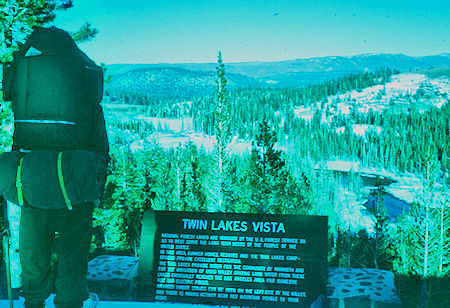 Twin Lakes Vista at end of trip - Mammoth lakes Basin 23 Dec 1963 Twin Lakes Vista at end of trip - Mammoth lakes Basin 23 Dec 1963