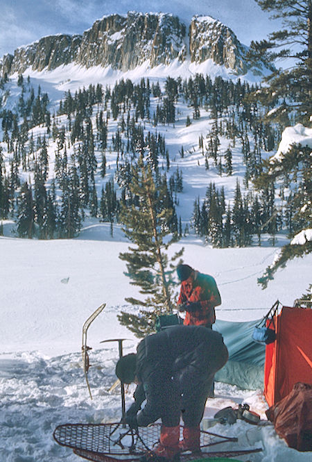 Camp at McCloud Lake - Mammoth Lakes Basin 18 Feb 1973 Camp at McCloud Lake - Mammoth Lakes Basin 18 Feb 1973