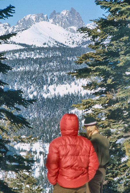 Minarets from valley rim - Devil's Postpile area 18 Feb 1973