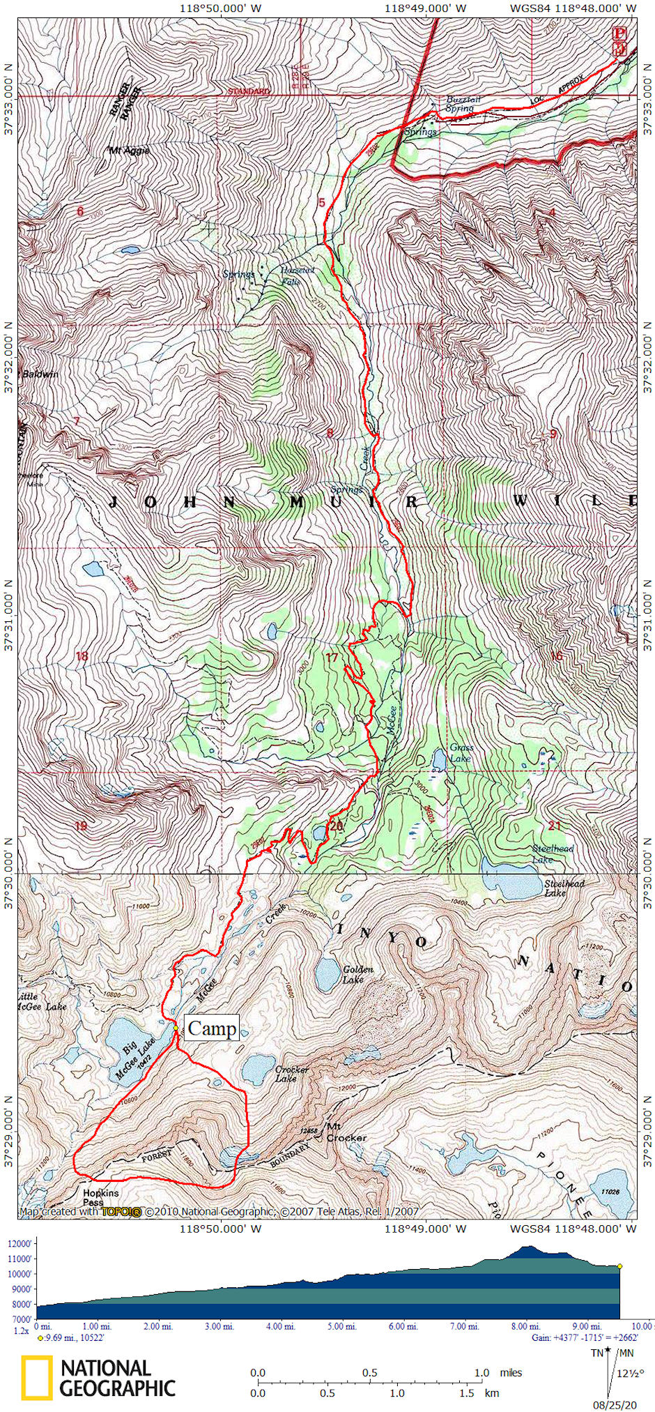 Hopkins Pass Route 1971