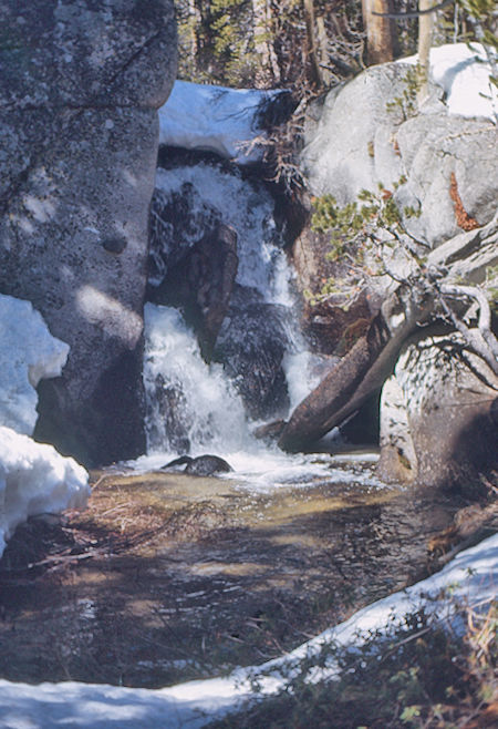 Side creek flowing into McGee Creek - John Muir Wilderness 15 May 1971 Side creek flowing into McGee Creek - John Muir Wilderness 15 May 1971