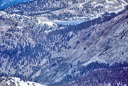 Virginia Lake and Tully Hole from Red & White Mountain - John Muir Wilderness 20 Jun 1971