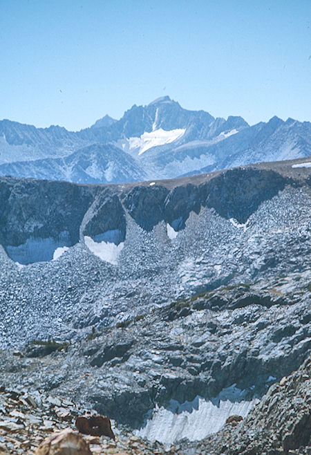 Mt. Mills, Hopkins Pass (right edge)<br>John Muir Wilderness 29 Aug 1976 Mt. Mills, Hopkins Pass (right edge)<br>John Muir Wilderness 29 Aug 1976