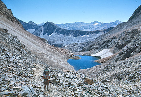 Mt. Crocker, Mt. Mills, Hopkins Pass, unnamed lake, Stan Haye<br>John Muir Wilderness 29 Aug 1976 Mt. Crocker, Mt. Mills, Hopkins Pass, unnamed lake, Stan Haye<br>John Muir Wilderness 29 Aug 1976