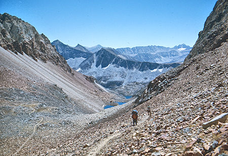 Looking back from near McGee Pass - John Muir Wilderness 29 Aug 1976