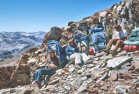 Lunch on McGee Pass<br>John Muir Wilderness 29 Aug 1976 Lunch on McGee Pass<br>John Muir Wilderness 29 Aug 1976