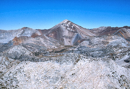 Red Slate Mountain and McGee Pass from Mt. Izaak Walton<br>John Muir Wilderness 30 Aug 1976 Red Slate Mountain and McGee Pass from Mt. Izaak Walton<br>John Muir Wilderness 30 Aug 1976