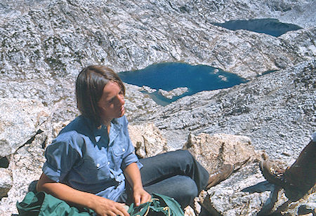 Bighorn and Rosy Finch Lakes from Mt. Isaak Walton, Marty Nikolaus<br>John Muir Wilderness 29 Aug 1976 Bighorn and Rosy Finch Lakes from Mt. Isaak Walton, Marty Nikolaus<br>John Muir Wilderness 29 Aug 1976