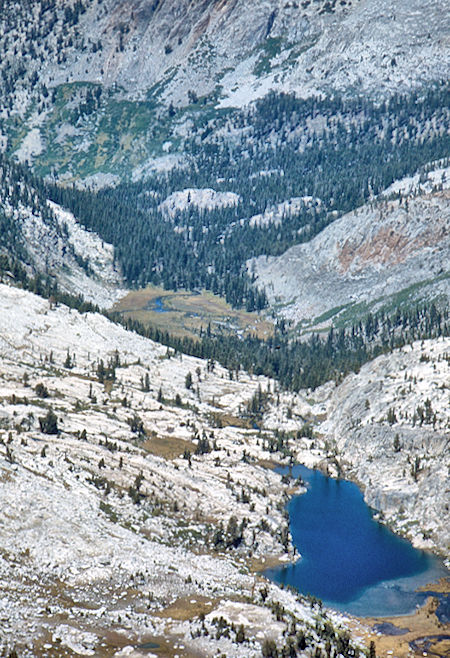 Horse Heaven, Izaak Walton Lake from Mt. Izaak Walton<br>John Muir Wilderness 30 Aug 1976 Horse Heaven, Izaak Walton Lake from Mt. Izaak Walton<br>John Muir Wilderness 30 Aug 1976