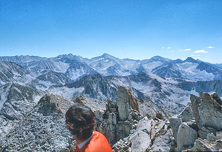 Graveyard Peaks from Mt. Izaak Walton - John Muir Wilderness 30 Aug 1976