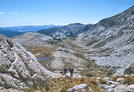 On the way to Silver Pass from Mt. Izaak Walton - John Muir Wilderness 30 Aug 1976