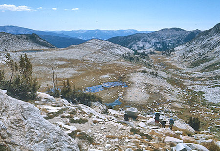 On the way to Silver Pass from Mt. Izaak Walton - John Muir Wilderness 30 Aug 1976