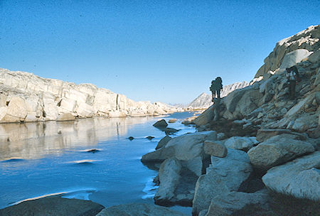 Icy lake near Gabbot Pass - John Muir Wilderness 03 Sep 1976