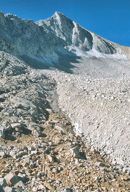 Mt. Gabb and glacier - John Muir Wilderness 03 Sep 1976