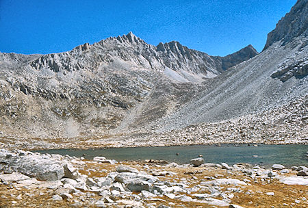 Bear Creek Sphire over Toe Lake<br>John Muir Wilderness 03 Sep 1976 Bear Creek Sphire over Toe Lake<br>John Muir Wilderness 03 Sep 1976